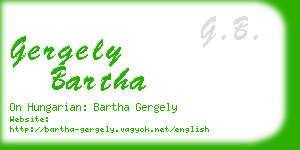 gergely bartha business card